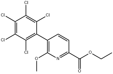 Ethyl 6-methoxy-5-(perchlorophenyl)picolinate Structural