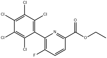 Ethyl 5-fluoro-6-(perchlorophenyl)picolinate Structural
