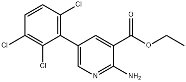 Ethyl 2-amino-5-(2,3,6-trichlorophenyl)nicotinate Structural