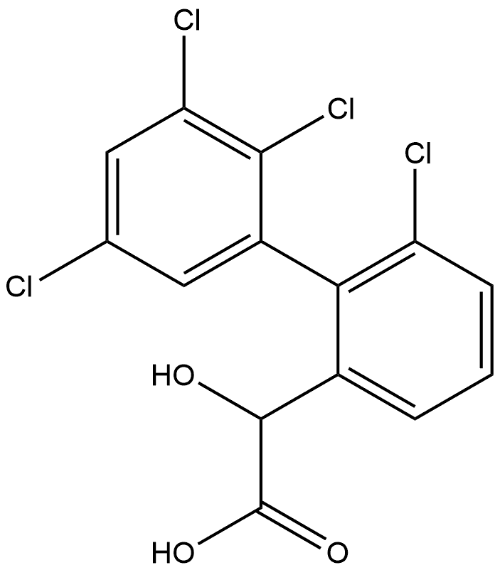Hydroxy-(6,2',3',5'-tetrachlorobiphenyl-2-yl)-acetic acid Structural