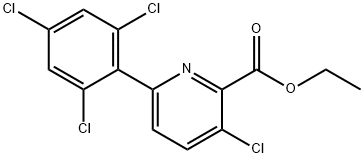 Ethyl 3-chloro-6-(2,4,6-trichlorophenyl)picolinate Structural