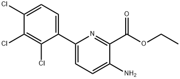 Ethyl 3-amino-6-(2,3,4-trichlorophenyl)picolinate Structural