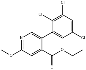 Ethyl 2-methoxy-5-(2,3,5-trichlorophenyl)isonicotinate Structural