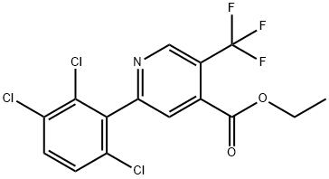 Ethyl 2-(2,3,6-trichlorophenyl)-5-(trifluoromethyl)isonicotinate Structural