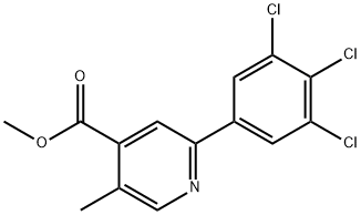 Methyl 5-methyl-2-(3,4,5-trichlorophenyl)isonicotinate Structural