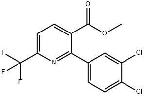Methyl 2-(3,4-dichlorophenyl)-6-(trifluoromethyl)nicotinate Structural