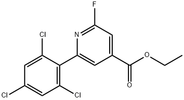 Ethyl 2-fluoro-6-(2,4,6-trichlorophenyl)isonicotinate Structural