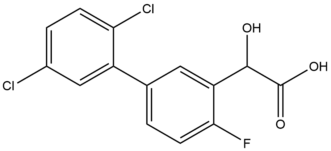 Hydroxy-(2',5'-dichloro-4-fluoro-biphenyl-3-yl)-acetic acid Structural