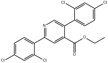 Ethyl 2,5-bis(2,4-dichlorophenyl)isonicotinate Structural