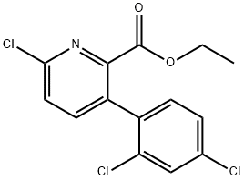 Ethyl 6-chloro-3-(2,4-dichlorophenyl)picolinate Structural