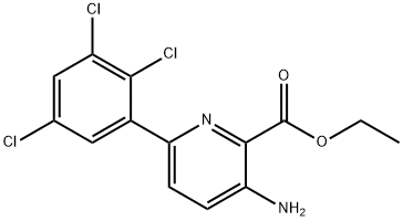 Ethyl 3-amino-6-(2,3,5-trichlorophenyl)picolinate Structural