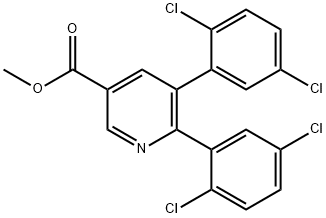 Methyl 5,6-bis(2,5-dichlorophenyl)nicotinate Structural