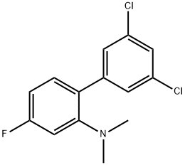 Dimethyl-(3',5'-dichloro-4-fluoro-biphenyl-2-yl)-amine Structural