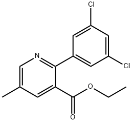 Ethyl 2-(3,5-dichlorophenyl)-5-methylnicotinate Structural