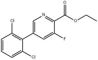 Ethyl 5-(2,6-dichlorophenyl)-3-fluoropicolinate Structural