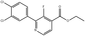 Ethyl 2-(3,4-dichlorophenyl)-3-fluoroisonicotinate Structural