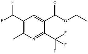 Ethyl 3-(difluoromethyl)-2-methyl-6-(trifluoromethyl)pyridine-5-carboxylate Structural