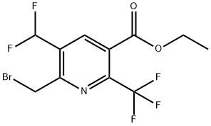 Ethyl 2-(bromomethyl)-3-(difluoromethyl)-6-(trifluoromethyl)pyridine-5-carboxylate Structural