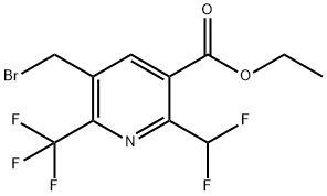 Ethyl 3-(bromomethyl)-6-(difluoromethyl)-2-(trifluoromethyl)pyridine-5-carboxylate Structural