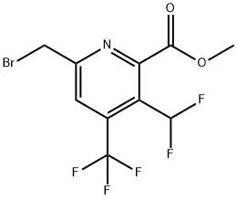Methyl 6-(bromomethyl)-3-(difluoromethyl)-4-(trifluoromethyl)pyridine-2-carboxylate Structural