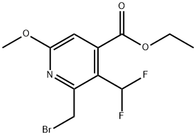 Ethyl 2-(bromomethyl)-3-(difluoromethyl)-6-methoxypyridine-4-carboxylate Structural
