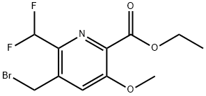 Ethyl 3-(bromomethyl)-2-(difluoromethyl)-5-methoxypyridine-6-carboxylate Structural