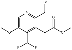 Methyl 2-(bromomethyl)-4-(difluoromethyl)-5-methoxypyridine-3-acetate Structural