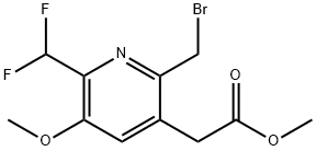 Methyl 2-(bromomethyl)-6-(difluoromethyl)-5-methoxypyridine-3-acetate Structural