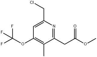 Methyl 6-(chloromethyl)-3-methyl-4-(trifluoromethoxy)pyridine-2-acetate Structural
