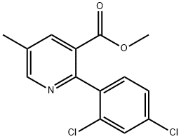 Methyl 2-(2,4-dichlorophenyl)-5-methylnicotinate Structural