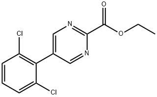 Ethyl 5-(2,6-dichlorophenyl)pyrimidine-2-carboxylate Structural