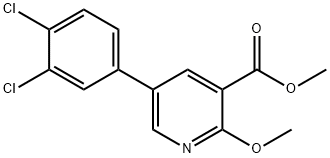Methyl 5-(3,4-dichlorophenyl)-2-methoxynicotinate Structural