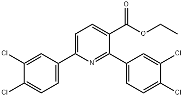 Ethyl 2,6-bis(3,4-dichlorophenyl)nicotinate Structural