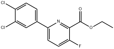 Ethyl 6-(3,4-dichlorophenyl)-3-fluoropicolinate Structural