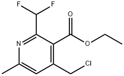 Ethyl 4-(chloromethyl)-2-(difluoromethyl)-6-methylpyridine-3-carboxylate Structural