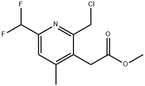 Methyl 2-(chloromethyl)-6-(difluoromethyl)-4-methylpyridine-3-acetate Structural