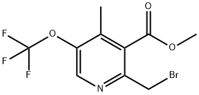Methyl 2-(bromomethyl)-4-methyl-5-(trifluoromethoxy)pyridine-3-carboxylate Structural