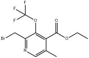 Ethyl 2-(bromomethyl)-5-methyl-3-(trifluoromethoxy)pyridine-4-carboxylate Structural