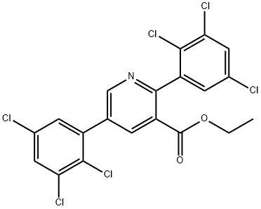 Ethyl 2,5-bis(2,3,5-trichlorophenyl)nicotinate Structural