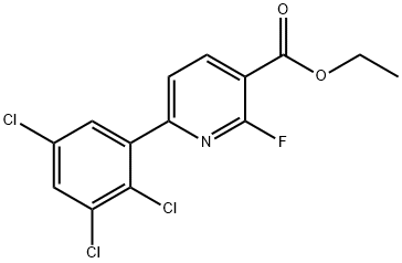 Ethyl 2-fluoro-6-(2,3,5-trichlorophenyl)nicotinate Structural