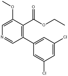 Ethyl 3-(3,5-dichlorophenyl)-5-methoxyisonicotinate Structural