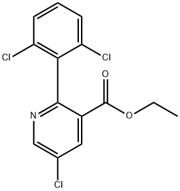 Ethyl 5-chloro-2-(2,6-dichlorophenyl)nicotinate Structural