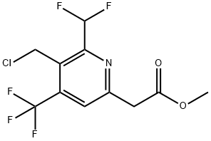 Methyl 3-(chloromethyl)-2-(difluoromethyl)-4-(trifluoromethyl)pyridine-6-acetate Structural