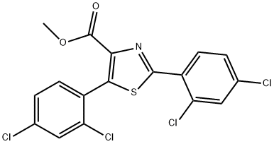 Methyl 2,5-bis(2,4-dichlorophenyl)thiazole-4-carboxylate Structural