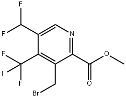 Methyl 3-(bromomethyl)-5-(difluoromethyl)-4-(trifluoromethyl)pyridine-2-carboxylate Structural