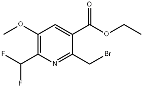 Ethyl 2-(bromomethyl)-6-(difluoromethyl)-5-methoxypyridine-3-carboxylate Structural