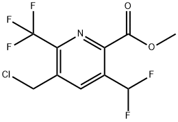 Methyl 3-(chloromethyl)-5-(difluoromethyl)-2-(trifluoromethyl)pyridine-6-carboxylate Structural