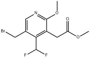Methyl 5-(bromomethyl)-4-(difluoromethyl)-2-methoxypyridine-3-acetate Structural