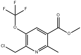 Methyl 2-(chloromethyl)-6-methyl-3-(trifluoromethoxy)pyridine-5-carboxylate Structural
