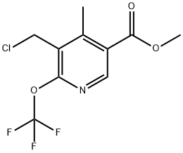 Methyl 3-(chloromethyl)-4-methyl-2-(trifluoromethoxy)pyridine-5-carboxylate Structural